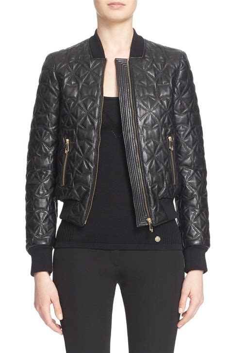 bukoos versace collection quilted leather jacket 48|net a porter versace jacket.